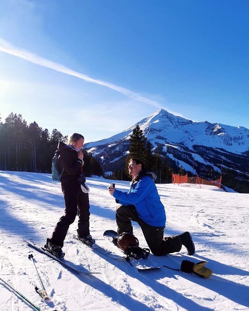 Ski Proposal On one knee - Copy things to do in maine Ski Proposal